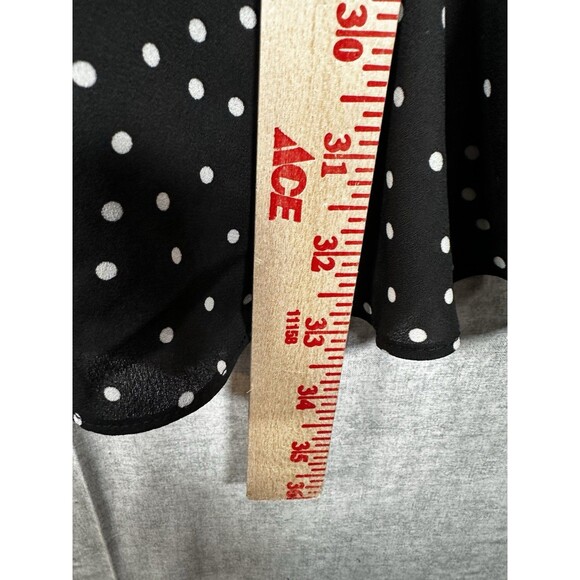 Forever 21 Black Polka Dot Tiered Mini Dress Size Small - Picture 4 of 6